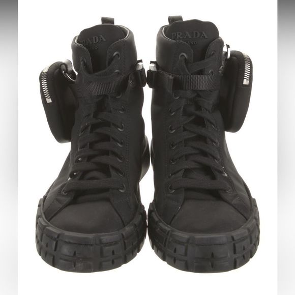 Prada nylon high top sneakers size 11 retail $1,500 sold - Picture 9 of 16